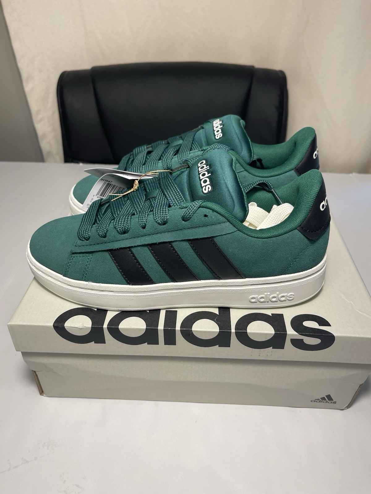 Adidas Men’s Grand Court Alpha 00’s Skateboarding Sneakers Shoes Green/black 7.5