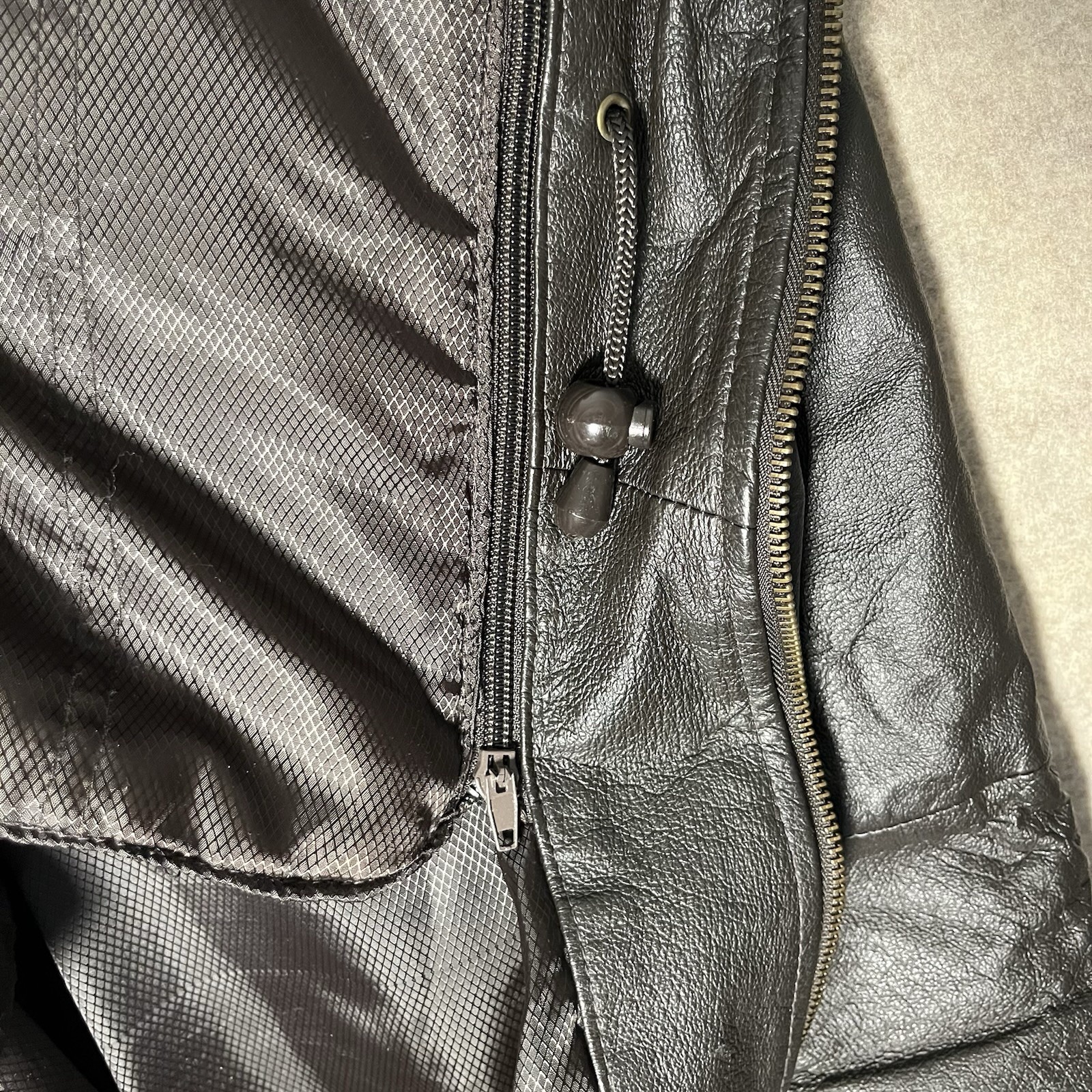 Vintage Phase Two Brown Mens 2XL Leather Jacket Removable Liner Adjustable Waist
