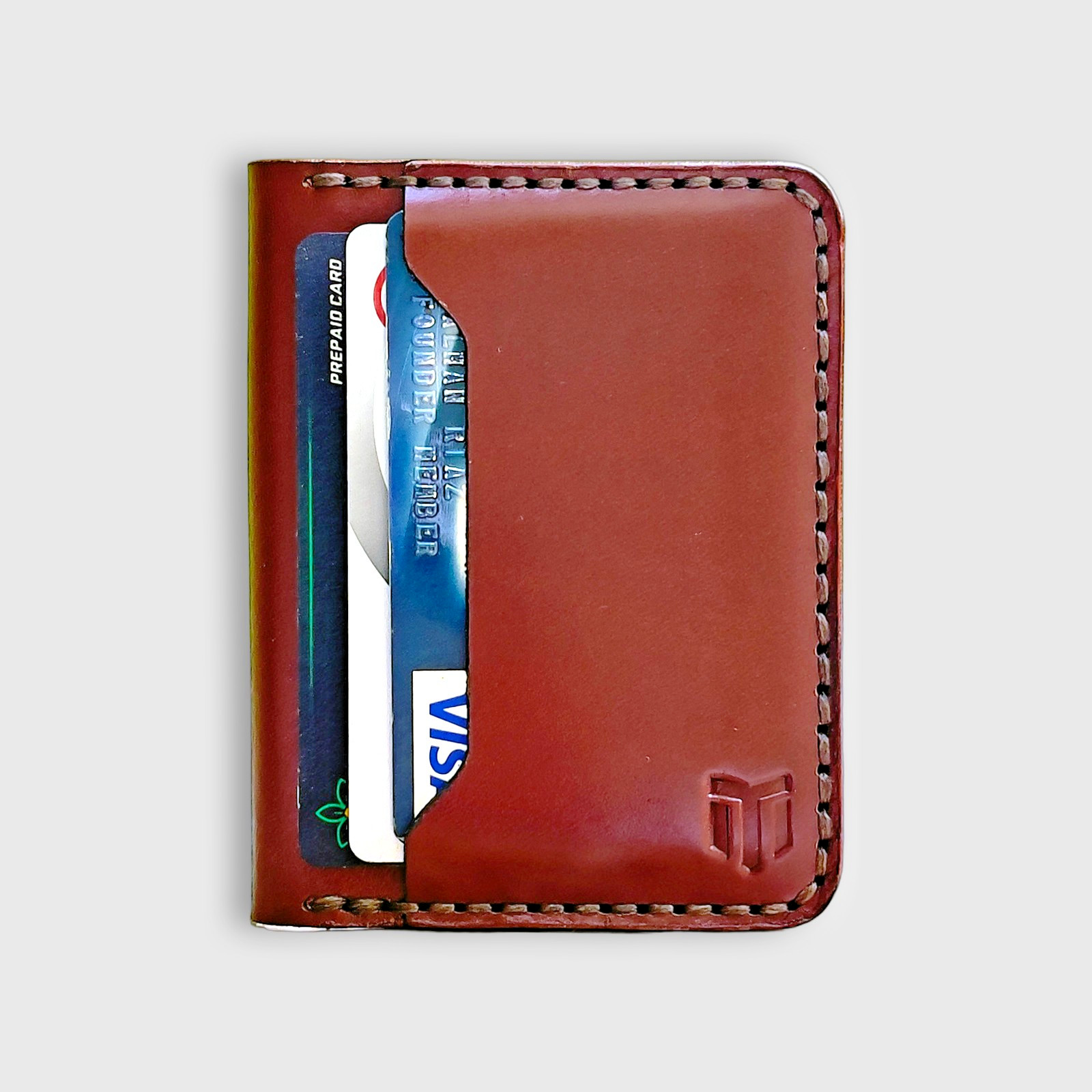 Men’s Slim Bifold Handmade Leather Wallet, RFID Blocking, Mnimalist Card Holder