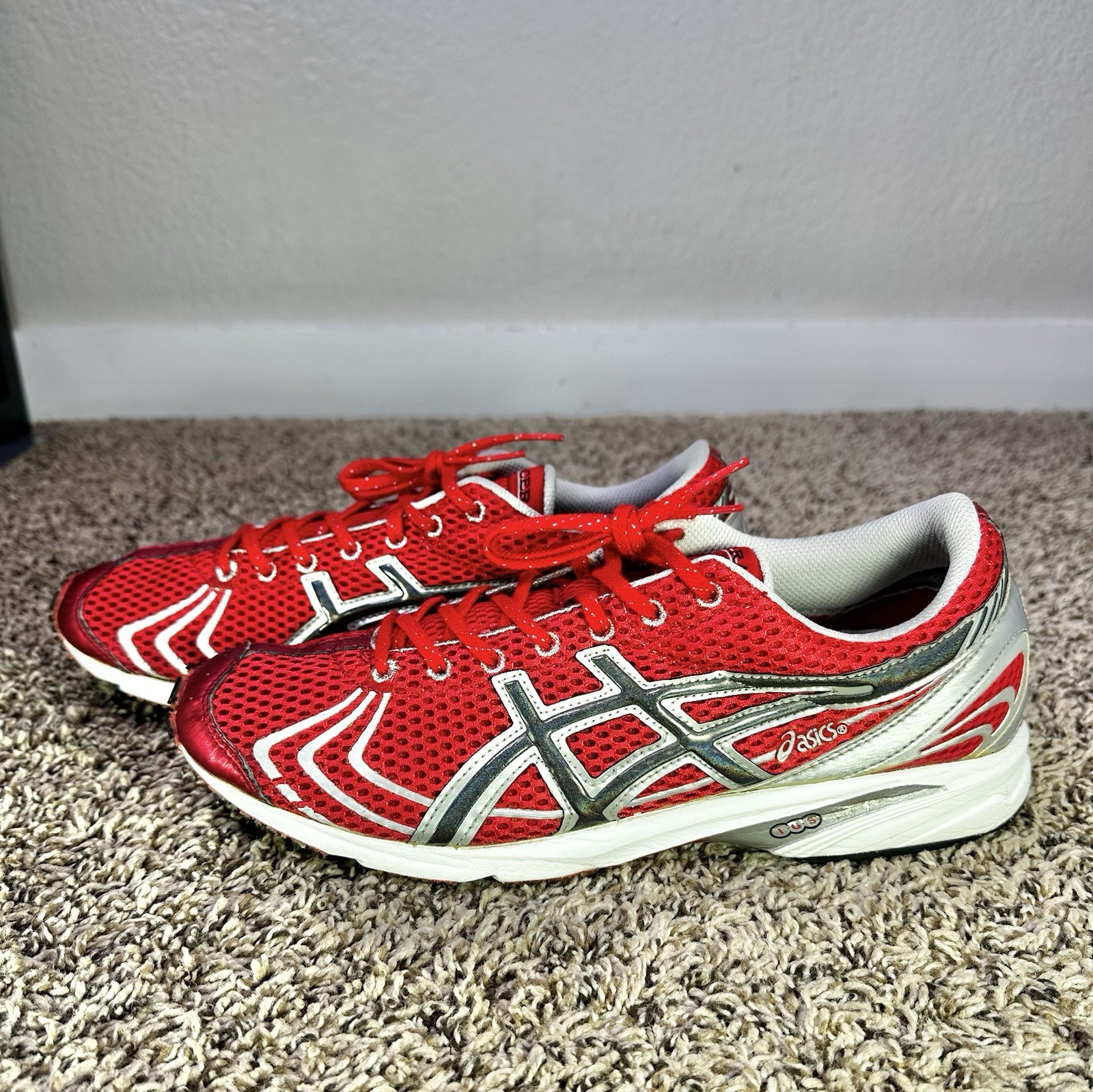 ASICS Vintage Gel DS Racer 7 Men’s Size 10.5 Running Shoes Sneakers Red