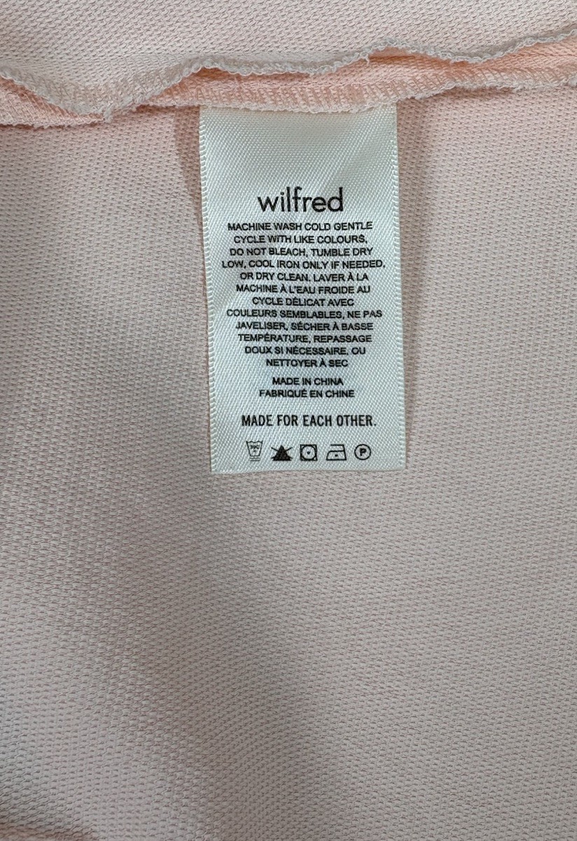 Wilfred Aritzia Open Back Mini Dress Baby Pink Coquette Balletcore Tie Back 8