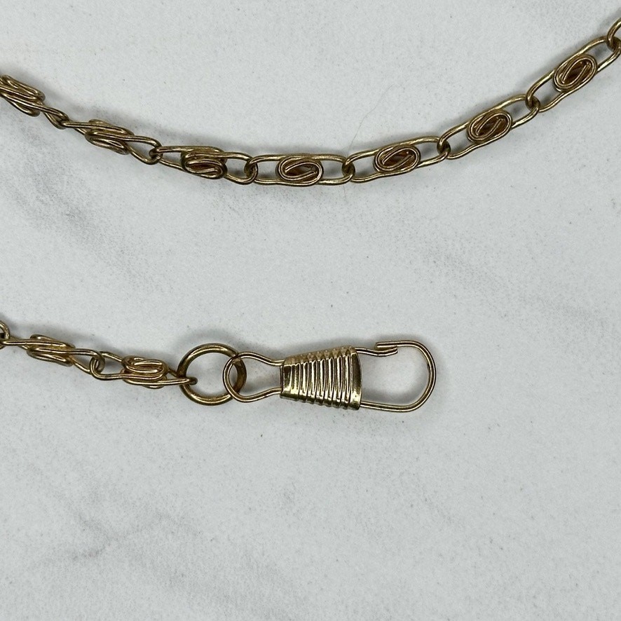Skinny Gold Tone Swirl Chain Link Purse Handbag Replacement Strap 47″
