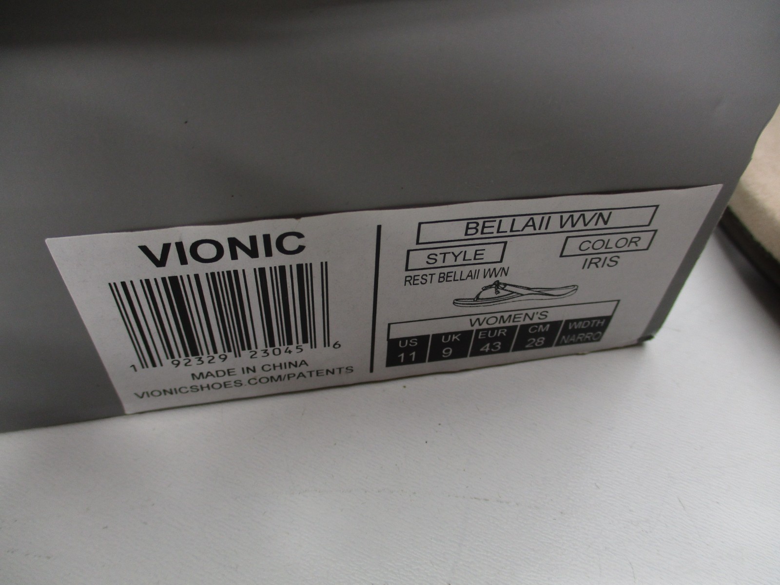 Vionic Bella II Blue Orthotic Bow Tie Thong Flip Flop Sandals Womens Size 11
