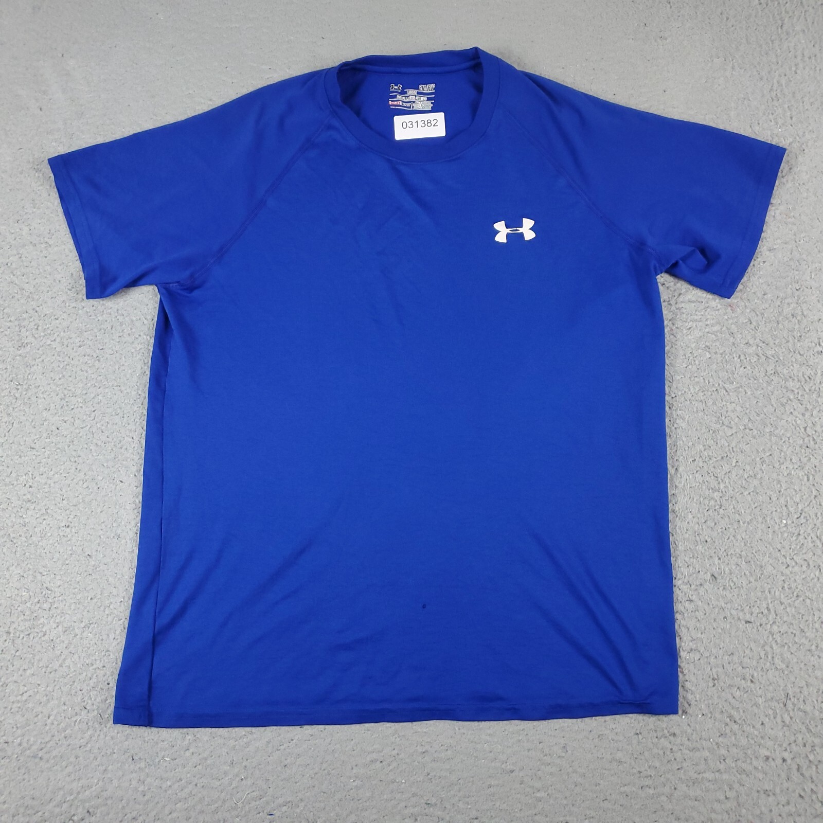 Under Armour T Shirt Mens Size Small Blue Active Gym Work Out Short Sleeve *
