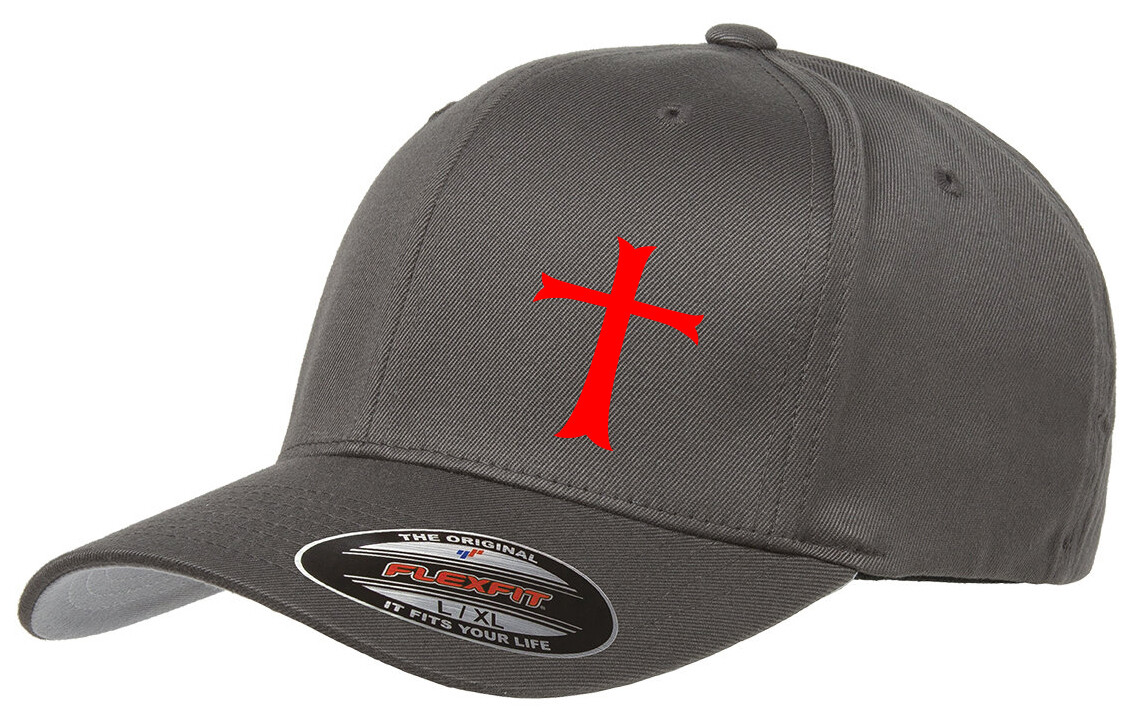 KNIGHTS TEMPLAR CROSS FLEXFIT 6277 HAT *FREE SHIPPING in BOX*