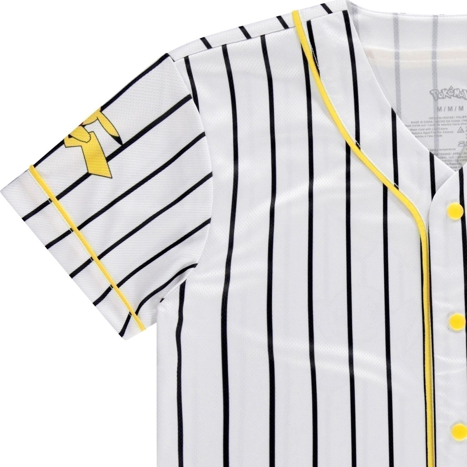 Boys Pokémon Baseball Jersey Shirt – Featuring Pikachu, Charizard, Squirtle…
