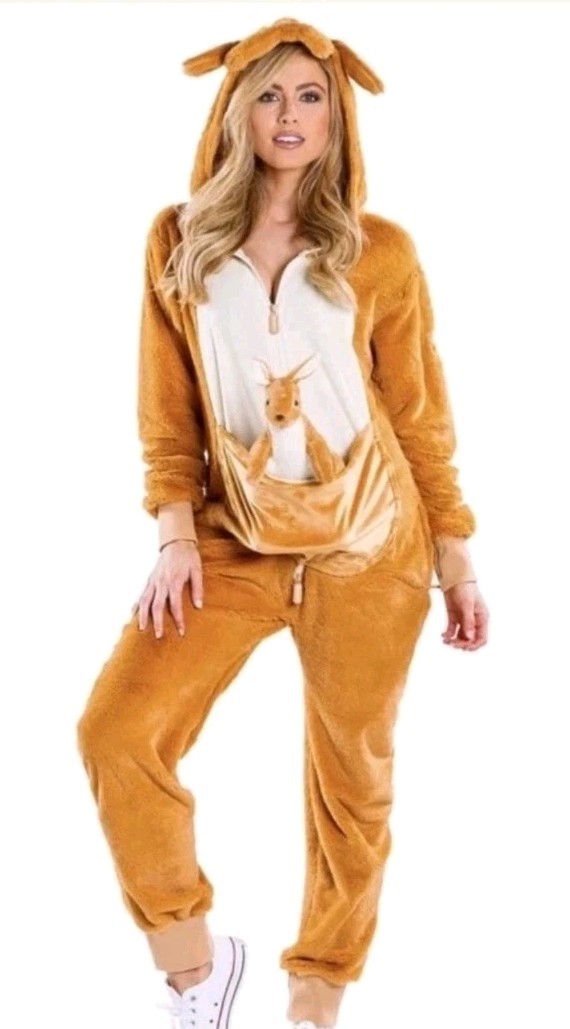 Tipsy Elves Kangaroo Jumpsuit Halloween Costume Brown Medium Factory Sealed New