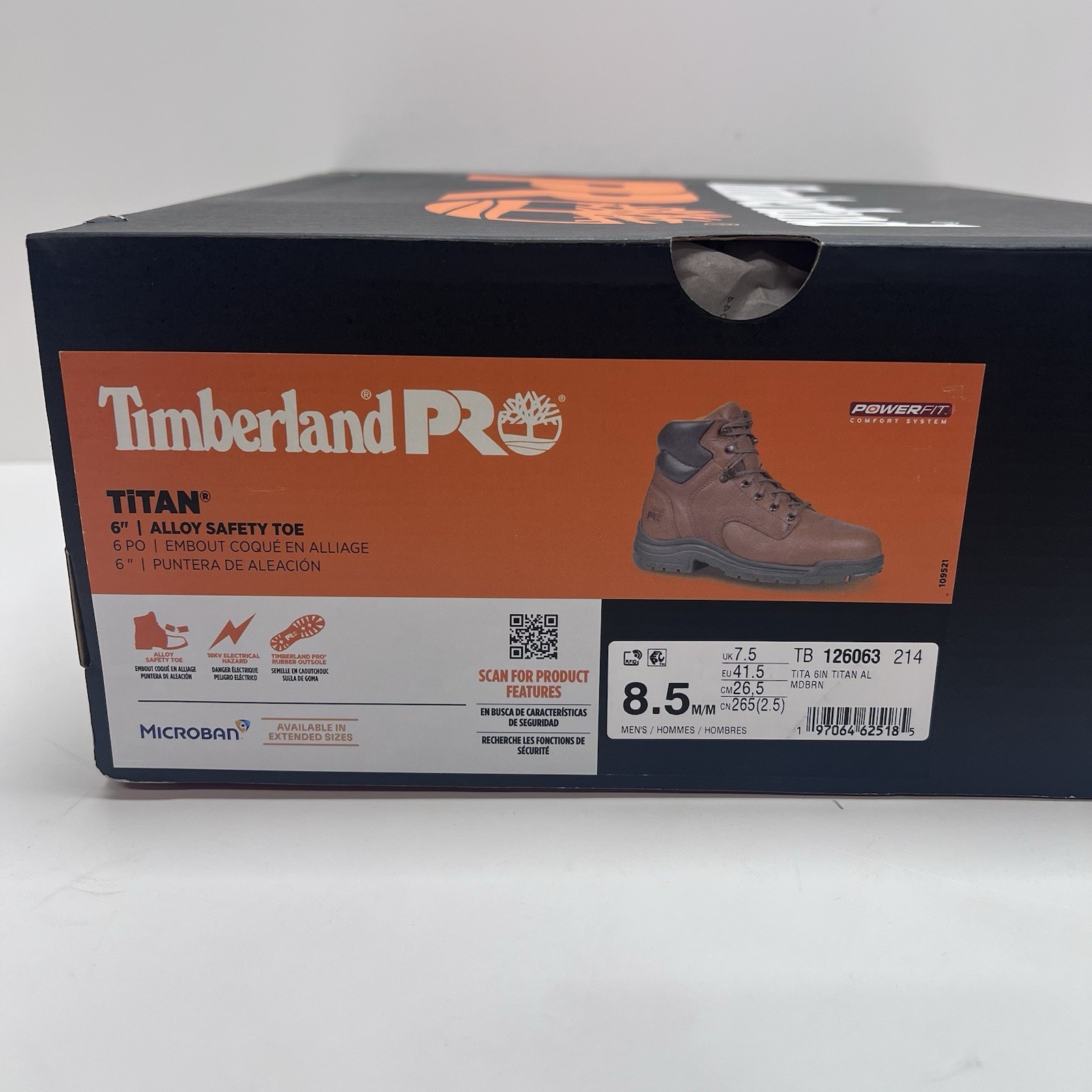 Timberland PRO Titan 6″ Alloy Safety Toe Waterproof Mens Work Boot NIB 8.5 & 9.5