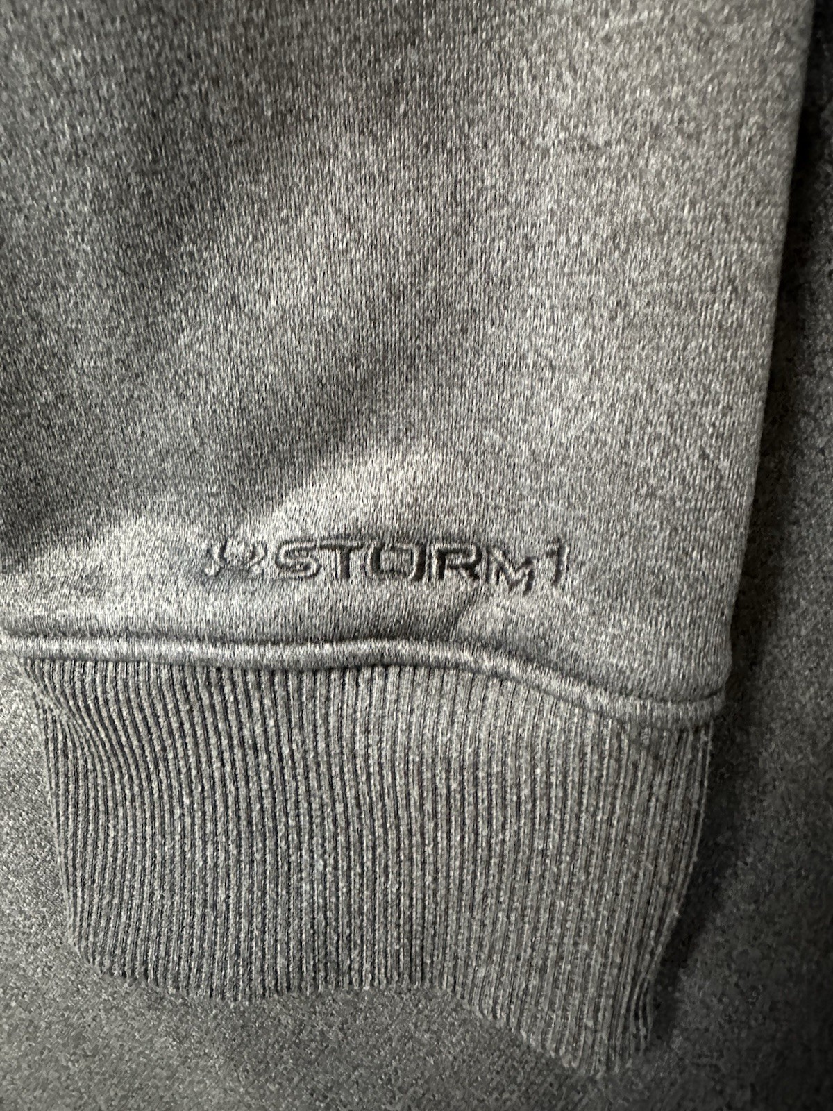 Under Armour Storm1 Men’s Track Jacket L Loose Gray Fleece Full Zip Pockets