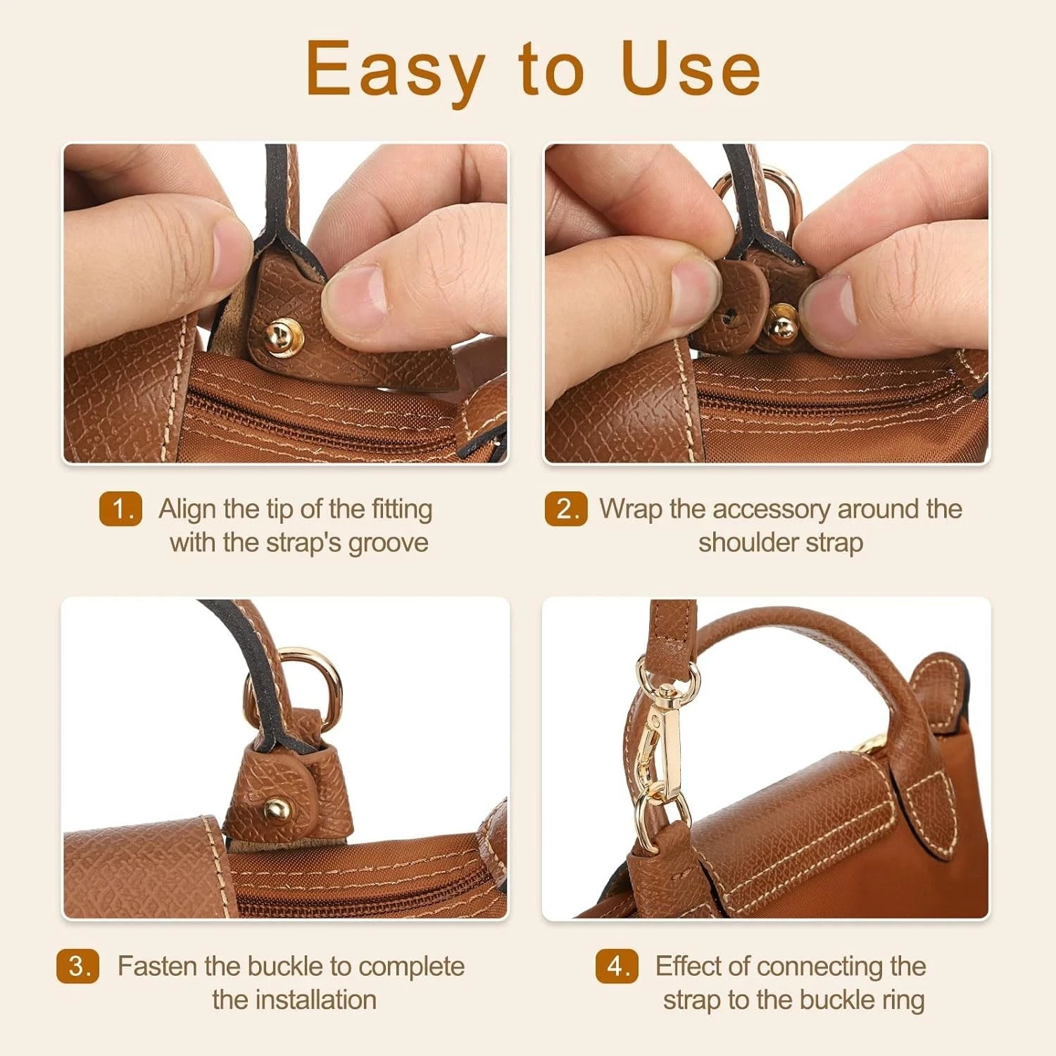 36″ to 47″ Adjustable PU Leather Purse Strap with Silver Hardware Dark Green