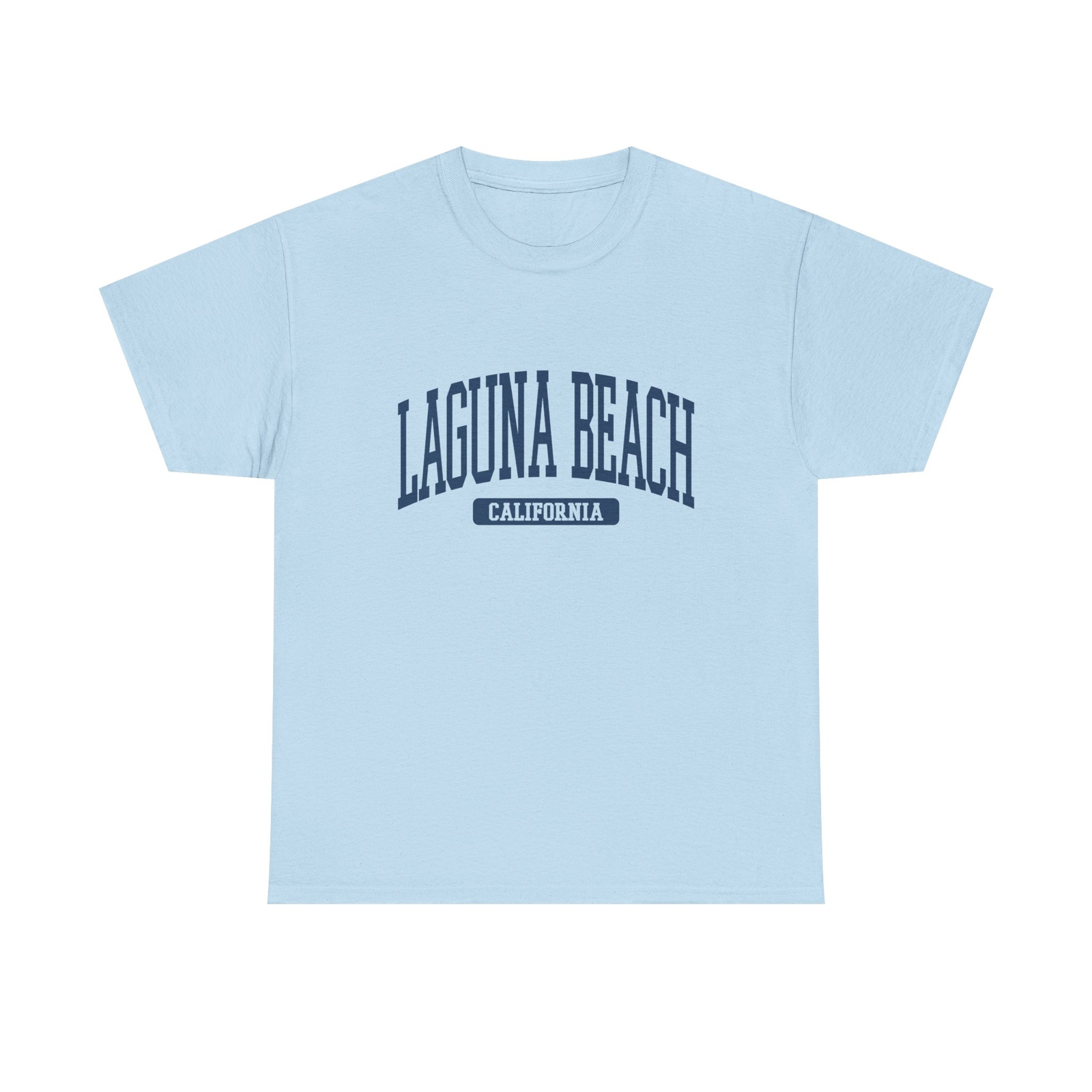 Laguna Beach California Souvenir Beach, Retro, Minimalist T-Shirt Light Blue