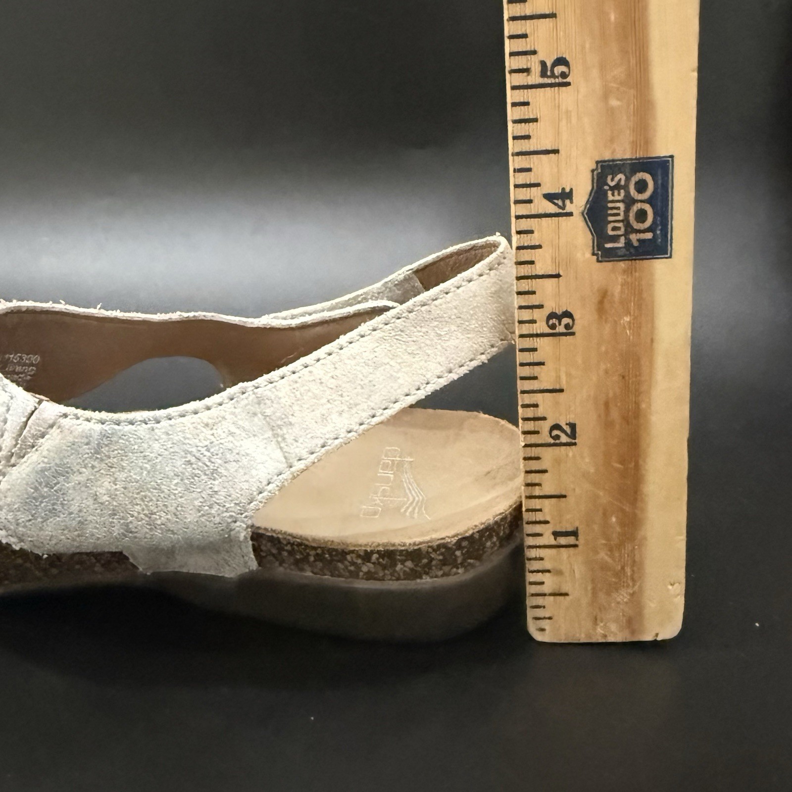 DANSKO Reece Pearl Petrol Iridescent Shimmer Leather Slingback Sandals Size 39