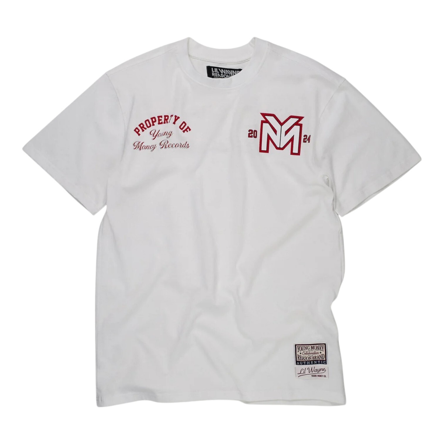 Lil Wayne Property Of Young Money T-Shirt Tee White Weezy Rap Men’s Size LARGE