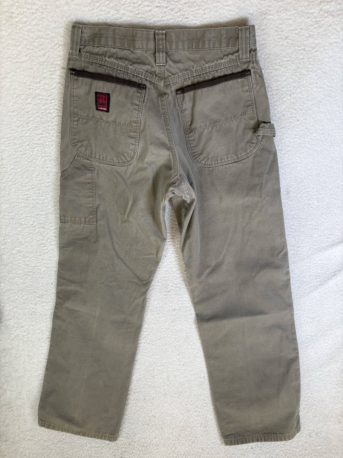 Wrangler Riggs Workwear Carpenter Pants Mens 31×30 Ripstop Canvas Hammer Loop
