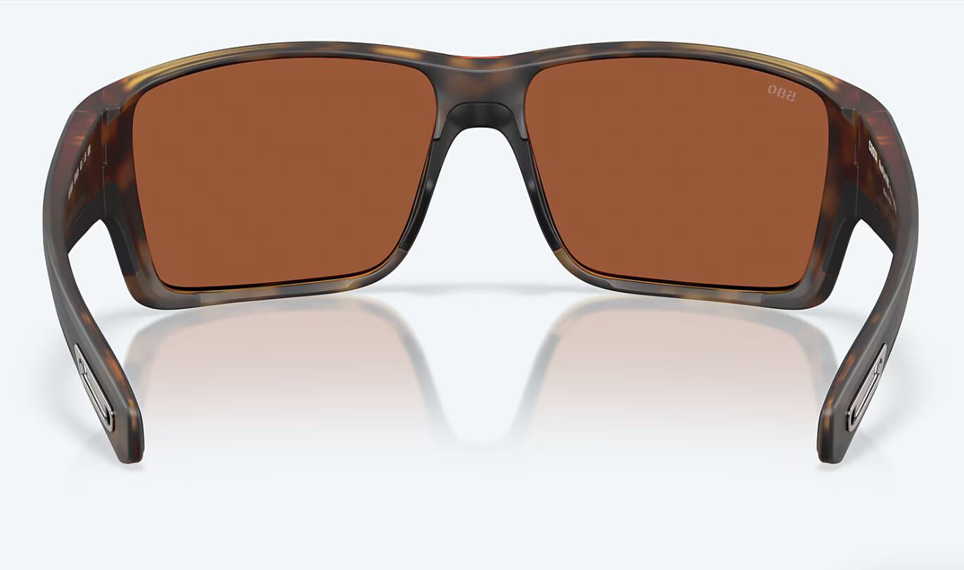 Costa Del Mar Reefton Pro Matte Tortoise Green Mirror Polarized Glass 580G – NEW