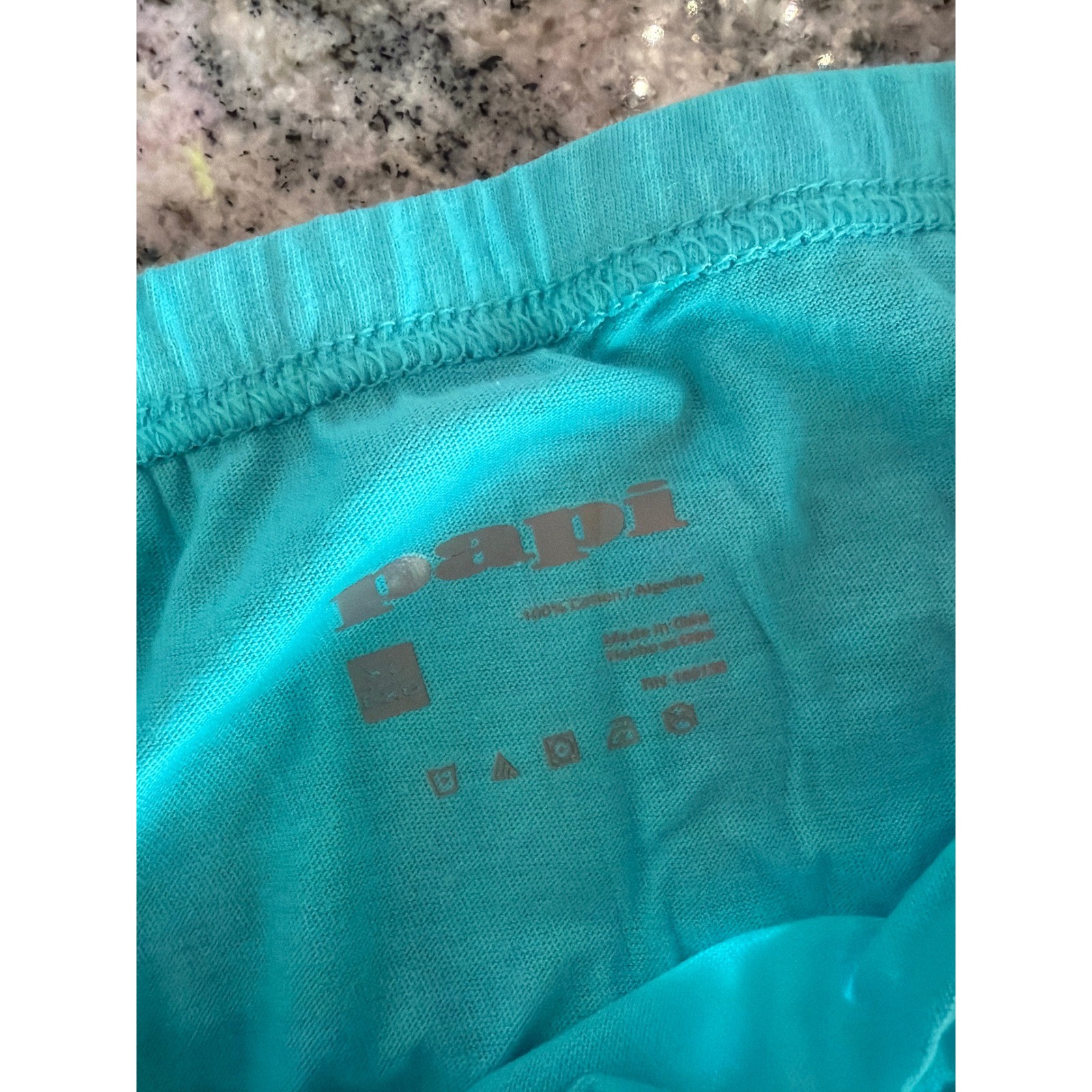 Papi Mens Bikini Briefs Turquoise Blue 100% Cotton Low Rise Underwear Small