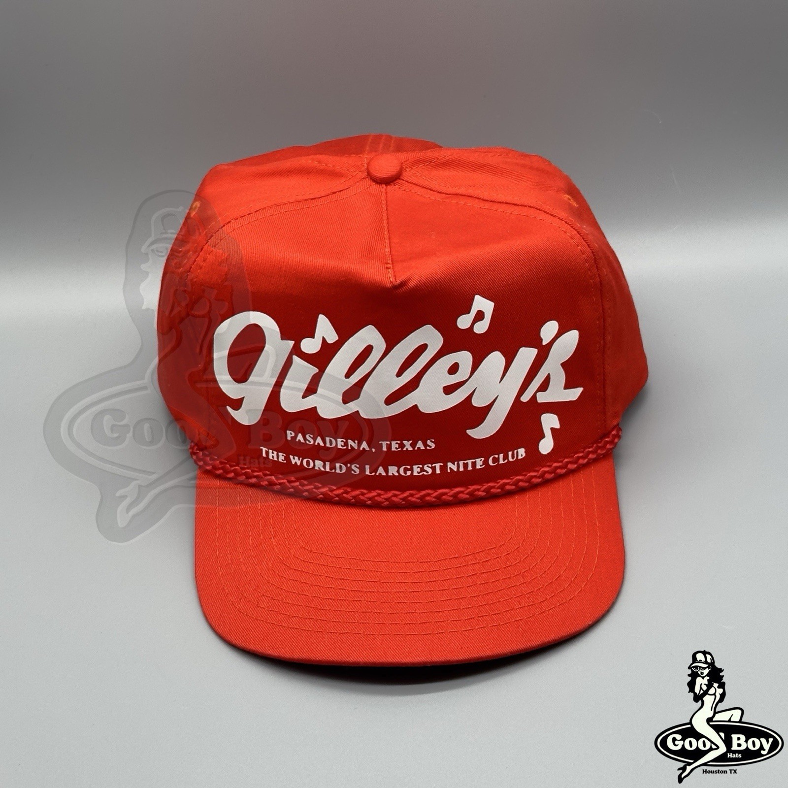 Gilley’s Urban Cowboy Hat Vintage Red Trucker Rope Cap. 80s Texas Western Wear