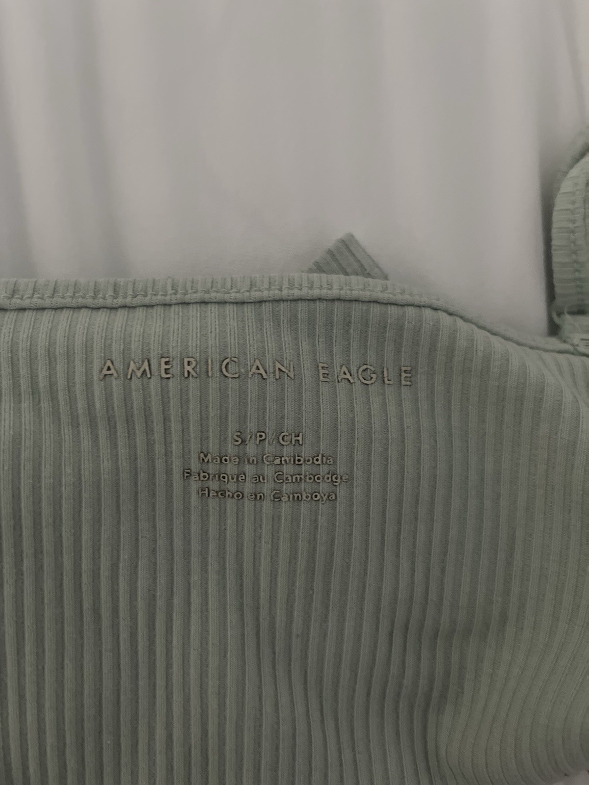 American Eagle Women’s Light Green Ribbed Tank Top – Size Small