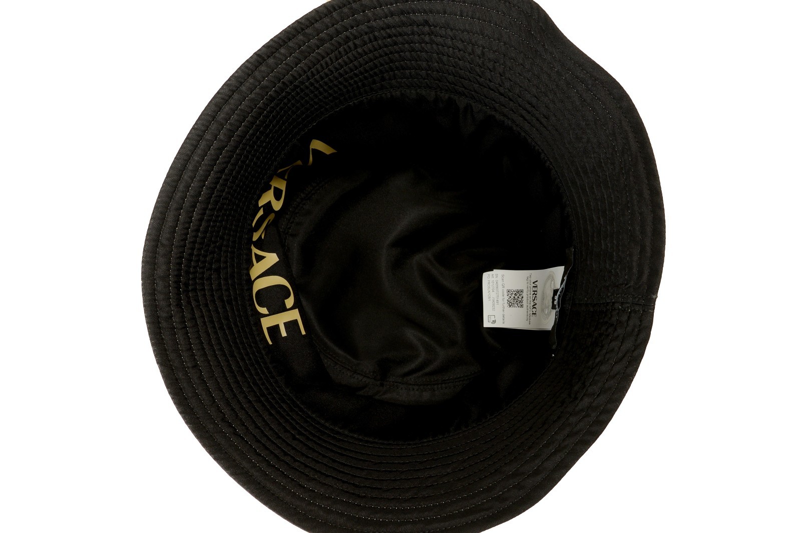 Versace Multi-Color Baroque/ Logo On Black Reversible Bucket Hat Size 57