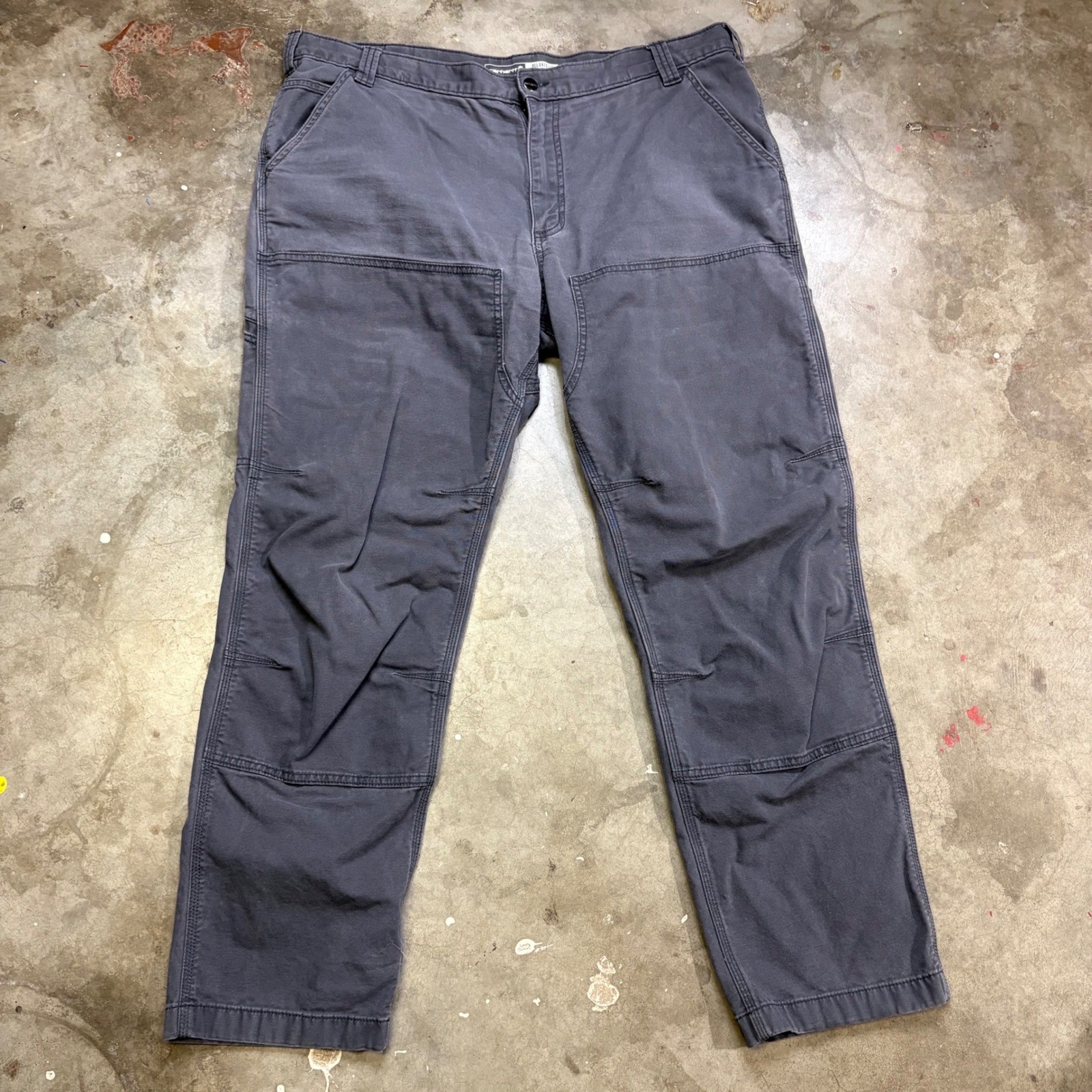 Carhartt 102802-029 Relaxed Fit Double Knee Pants Mens 40×32 Shadow Grey Stretch