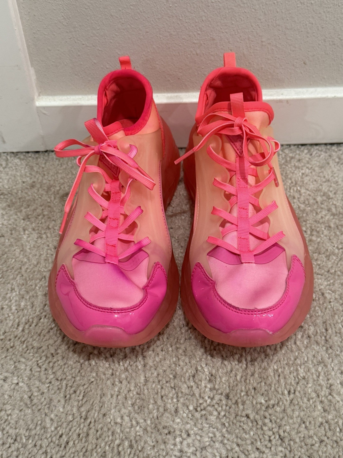Guess Textile Synthetic Rubber Pink Women’s Sneakers Size 8.5