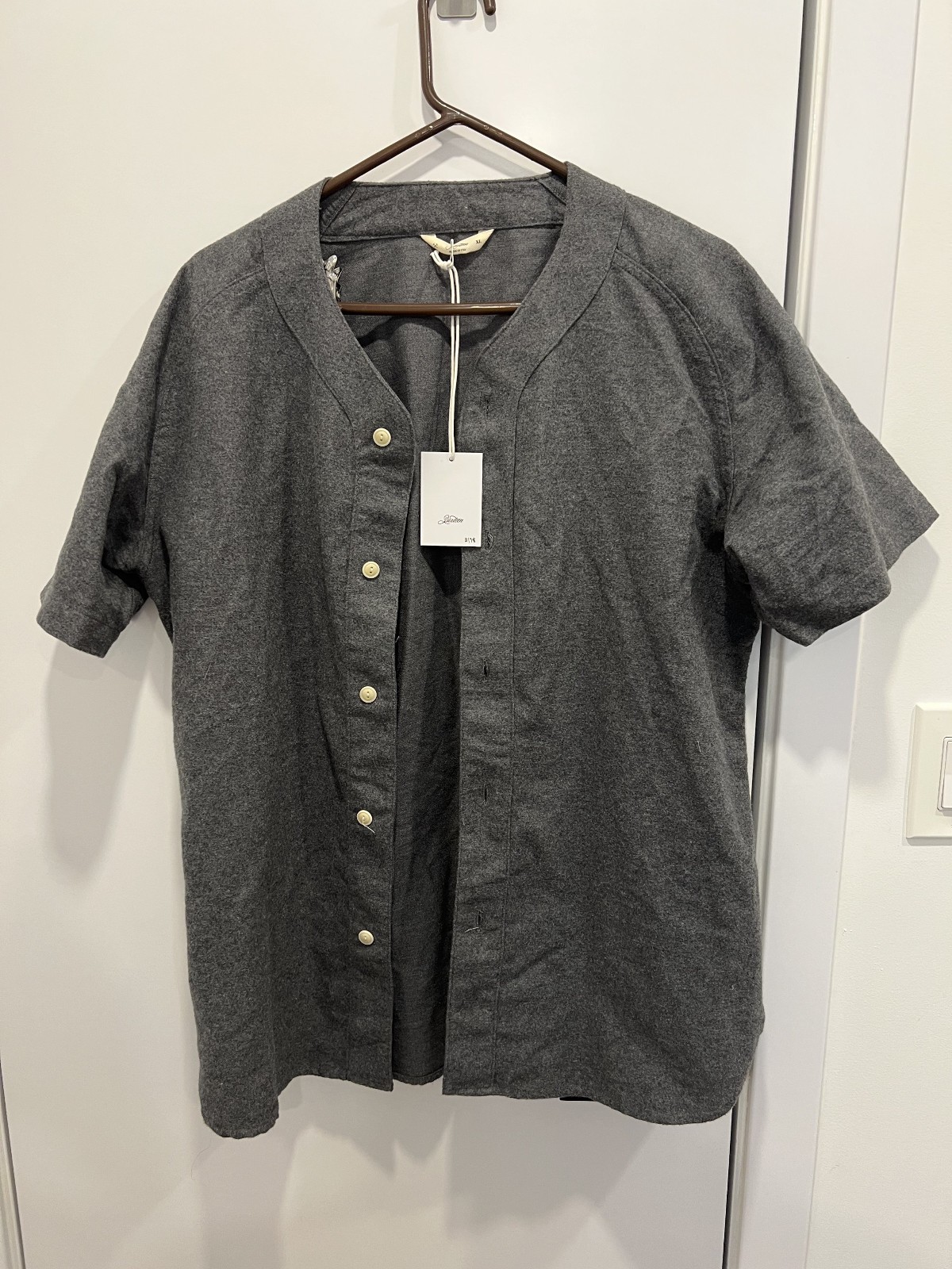 3Sixteen Baseball Jersey | NWT | Size XL | Wool | Grey Color