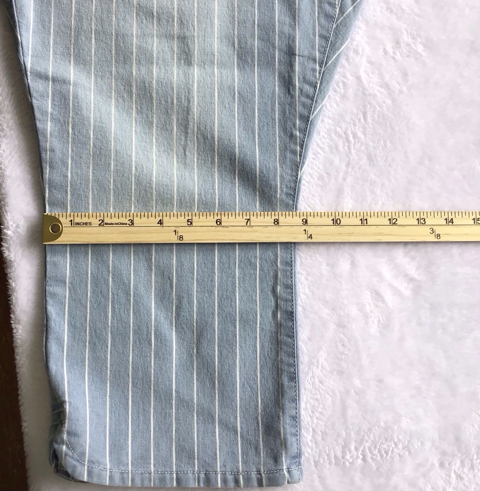Gloria Vanderbilt Skinny Capri Jeans Womens 18 Mid-Rise Stripe Stretch