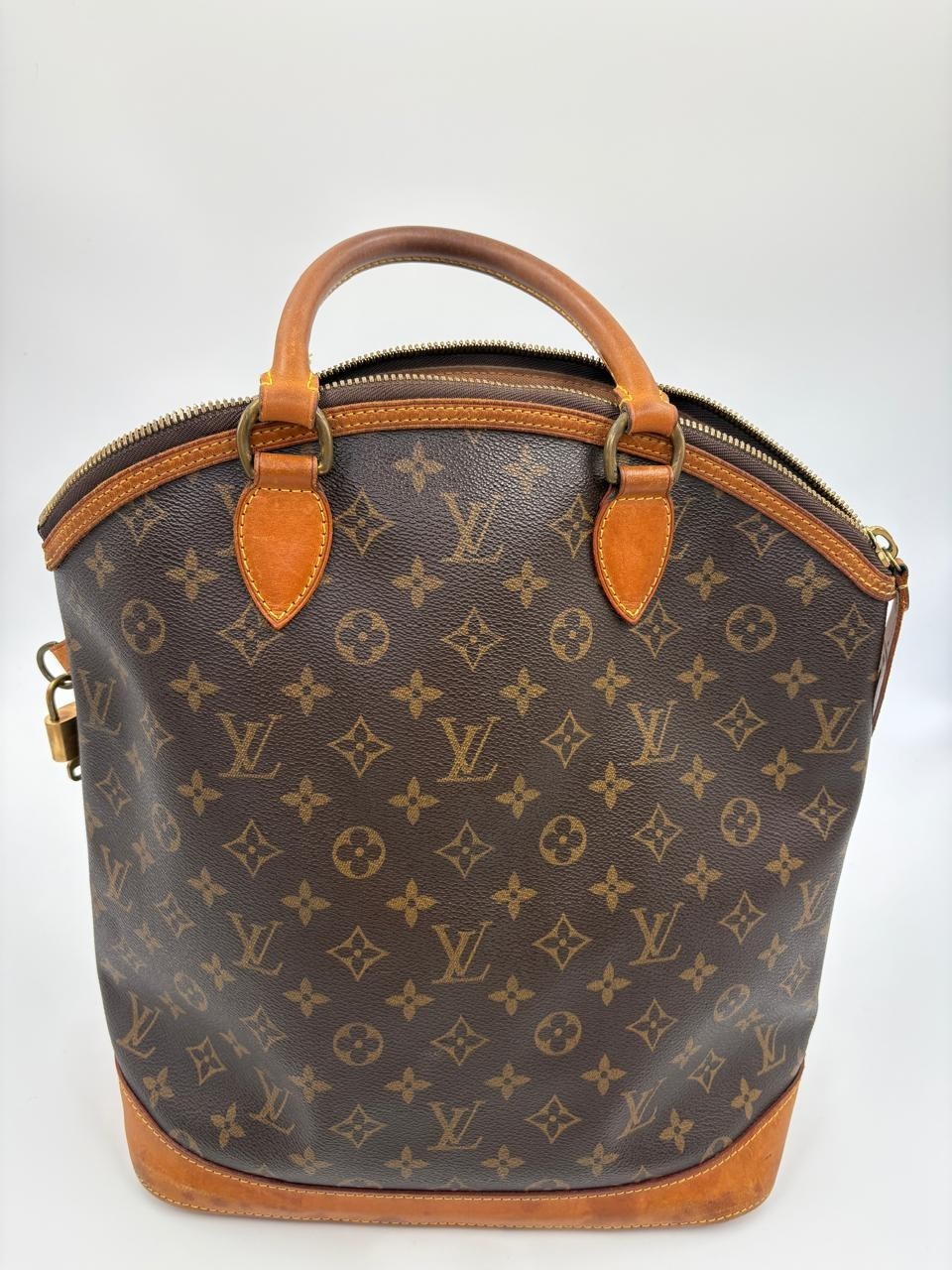 Louis Vuitton Lockit Vertical Monogram Canvas Satchel Bag FL0046 Dust Bag