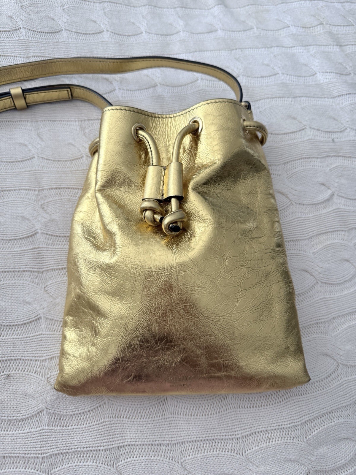 Khaite Greta Gold Bag