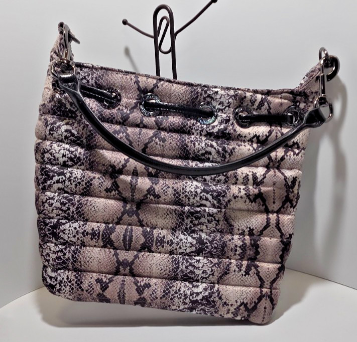 Think Royln # Life on the Fly, Quilted Python Print Bag, 100% Polyester Clean