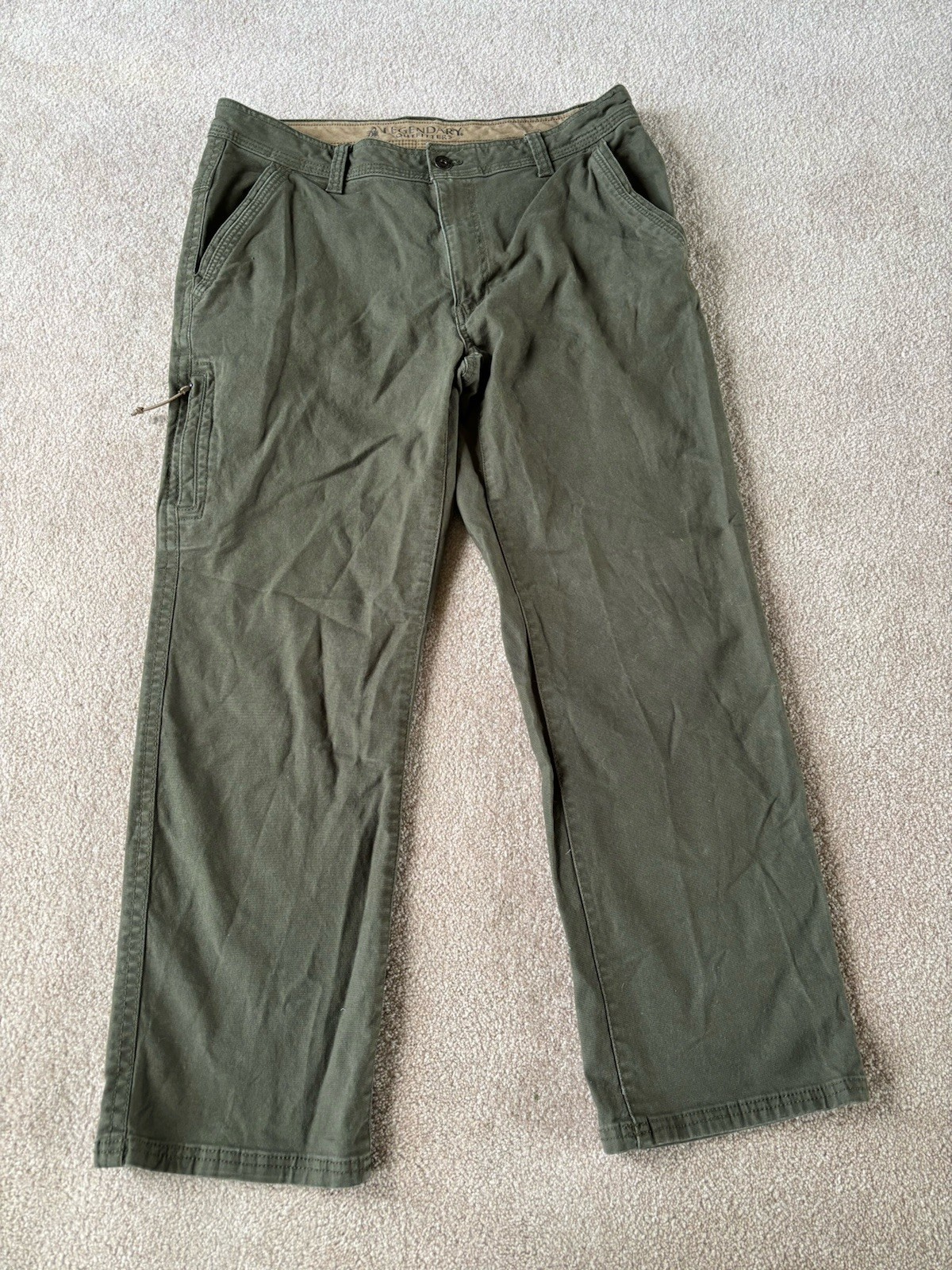 Legendary Outfitters Men’s Pants 36×30 Olive Green Hunting Hiking Heavy Duty