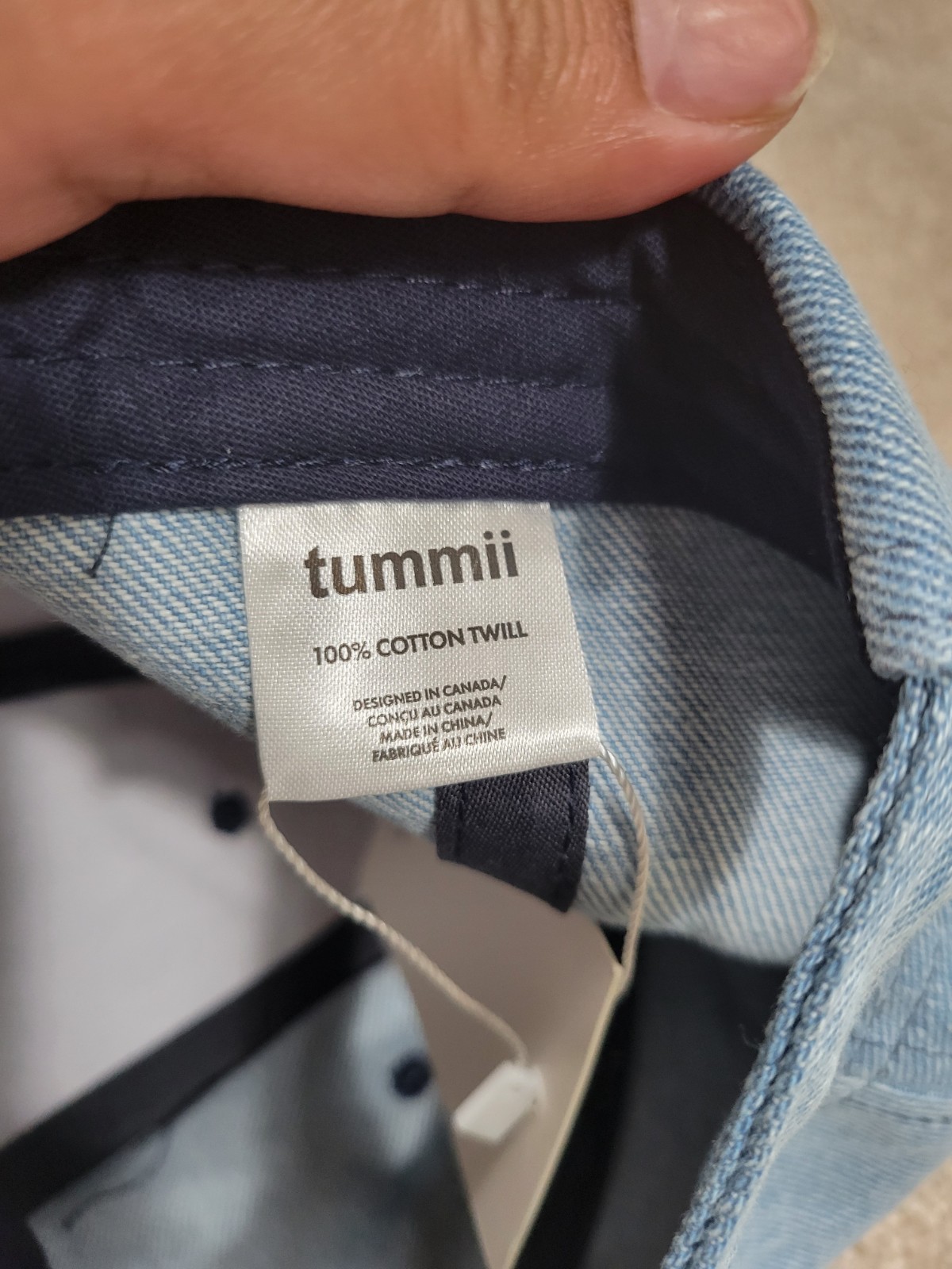 tummii “MAMA” Light Wash Denim Baseball Cap – Cotton Twill Adjustable Hat (NWT)