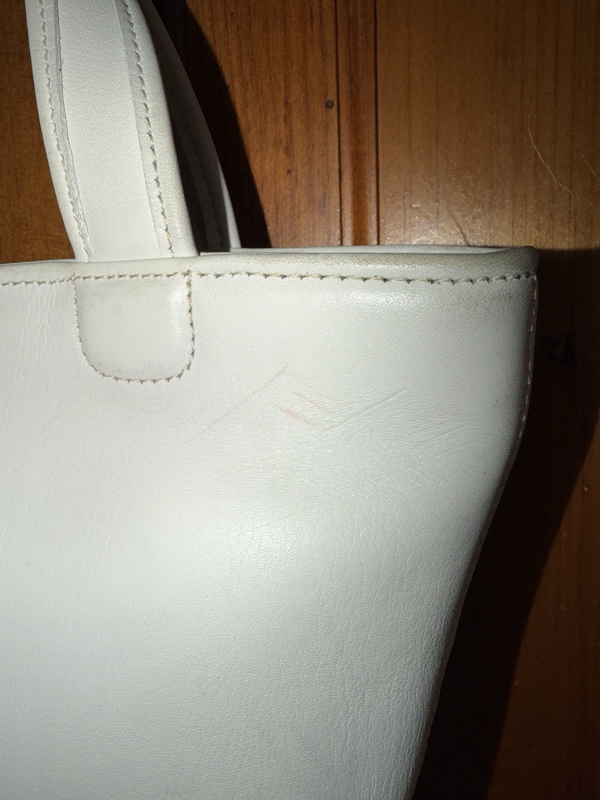 Coach 9301 Bleecker Basket Satchel White Leather Bag Vintage Purse Top Handle