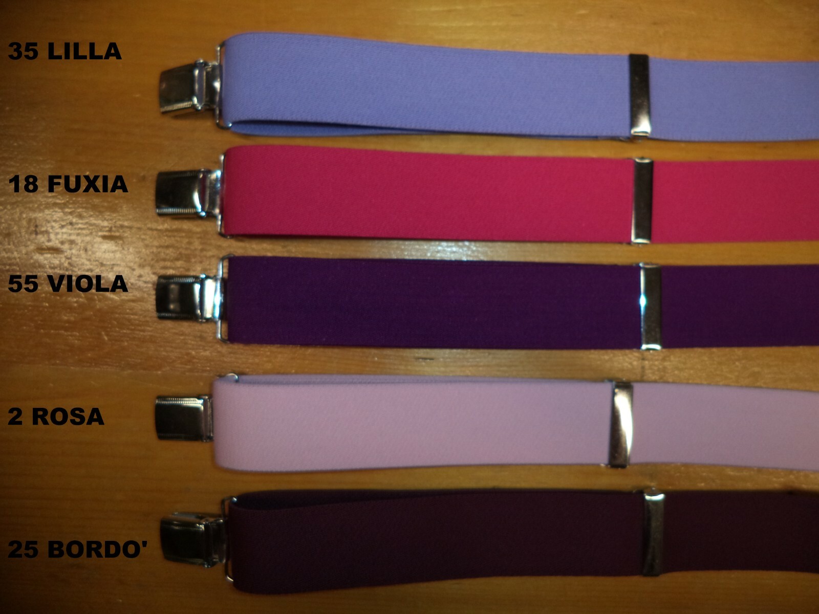 Solid Color Brace Available in 22 Colors in 36mm – 100% Made in Italy