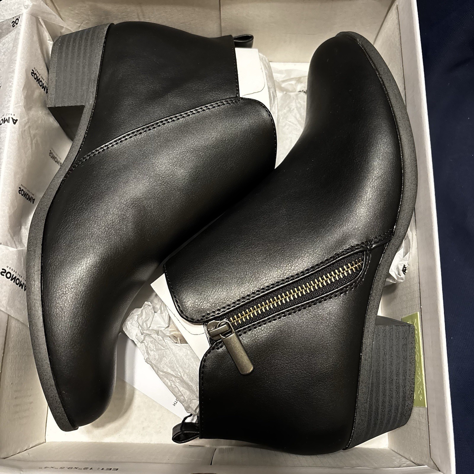 Ladies Dress Boots Black Size 9 Wide Width Memory Foam New With Tags