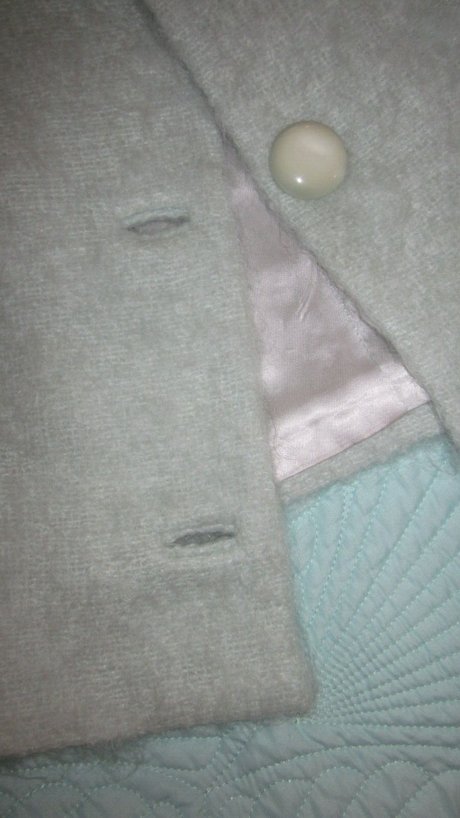 Milly New York Fresh light Mint Green Mohair Wool 3/4 sleeve Jacket Sz 2