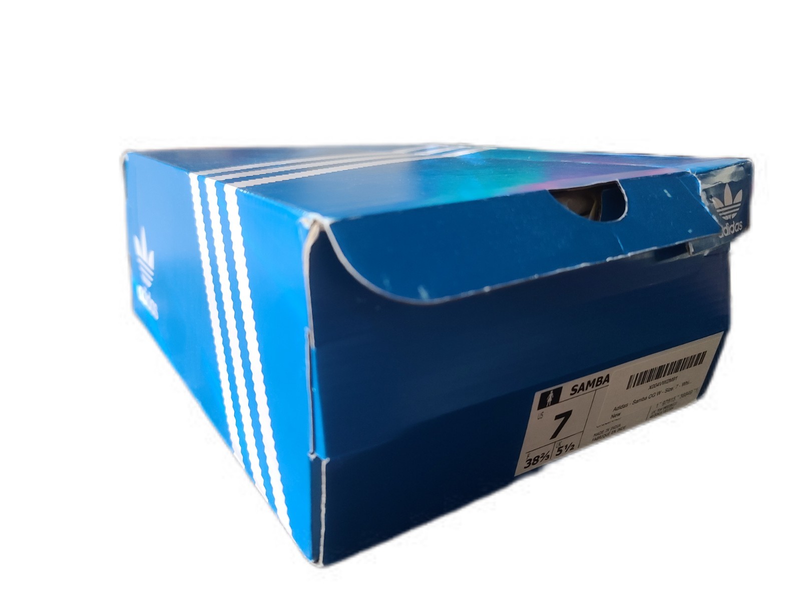 Adidas Samba OG Shoes (White/Metallic Silver) [JI2725] – Size 7 (Women)