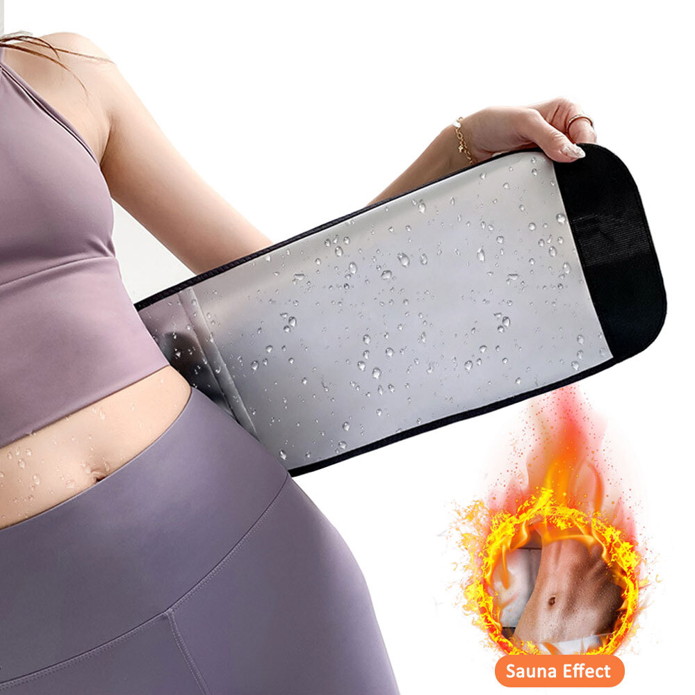 Women Waist Trainer Sauna Neoprene Sweat Belt Tummy Control Yoga Gym Body Shaper