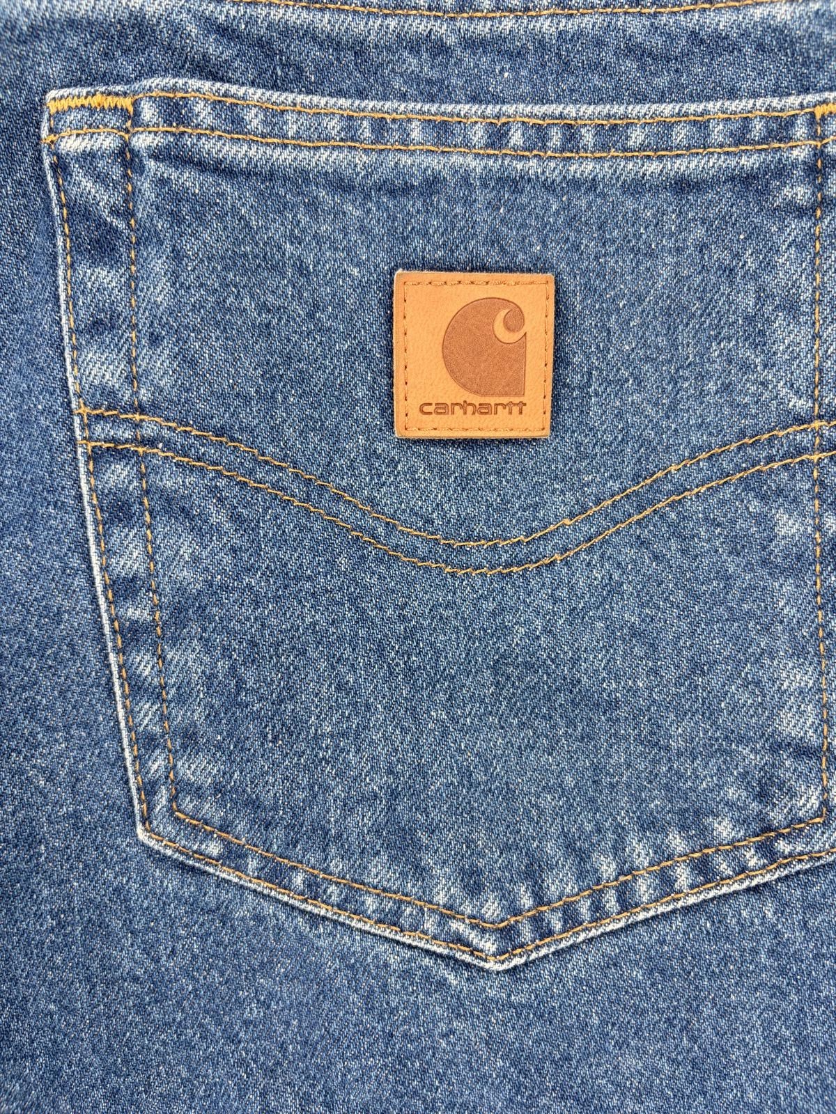 Carhartt Relaxed Fit Flannel Lined Denim Jeans 42×30 Heavyweight Cotton