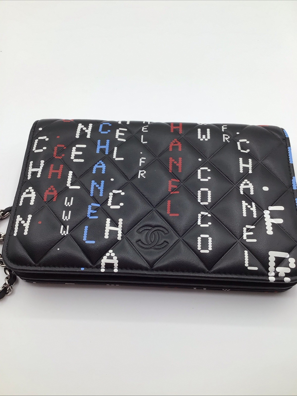 Chanel Matelasse Chain Wallet Black Leather