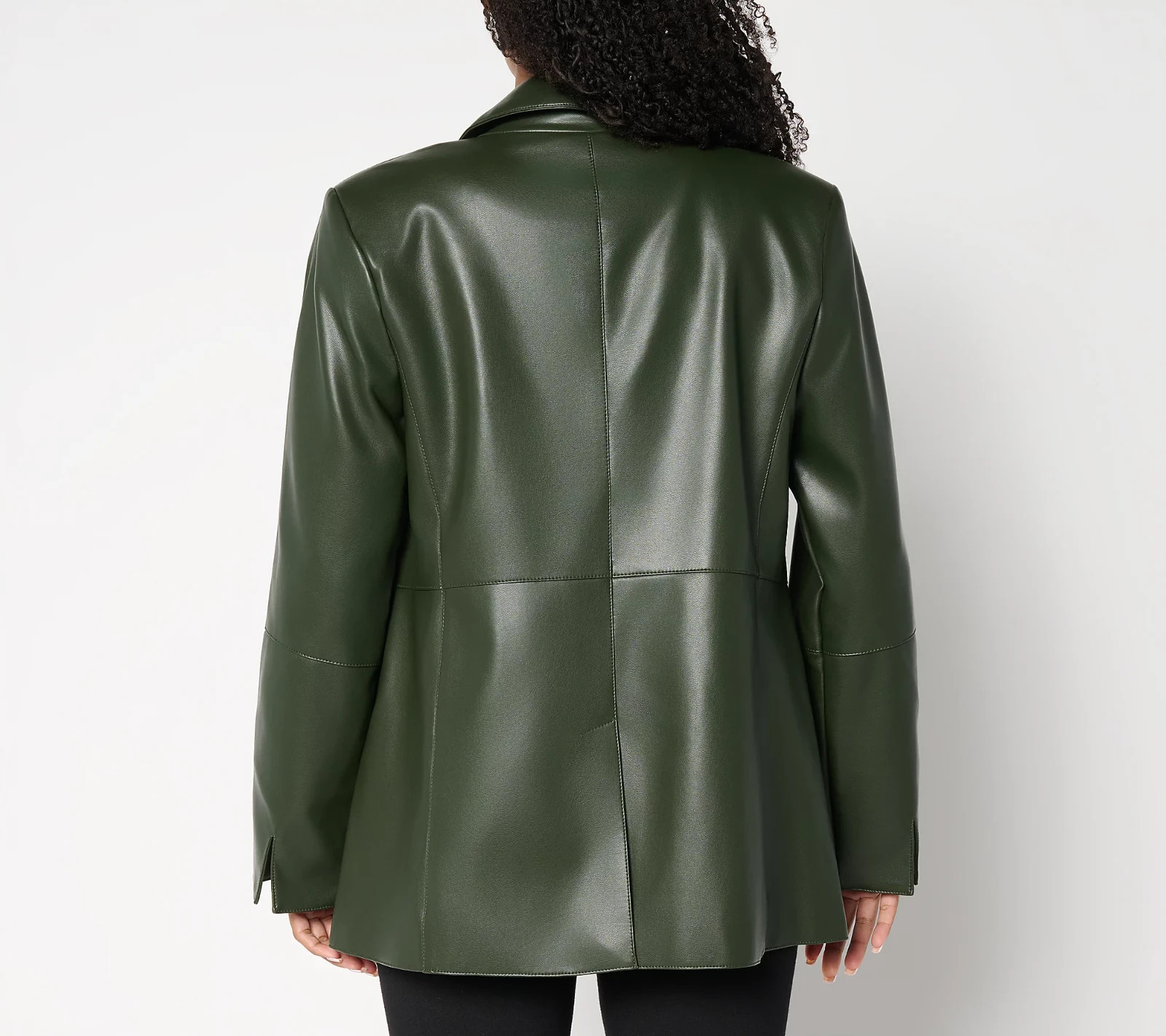 Dennis Basso Regular Luxe Faux Leather Jacket NWT A659814