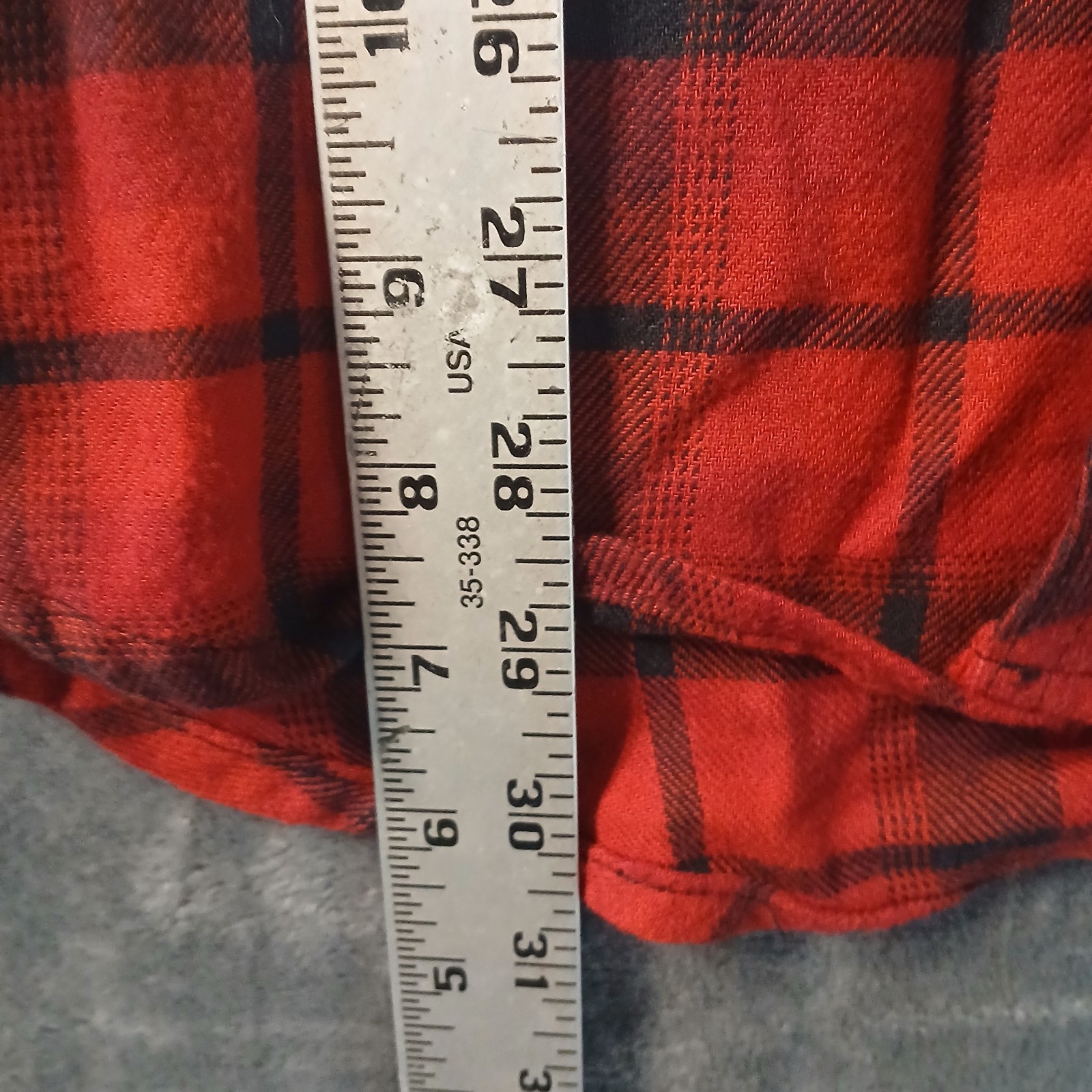 WRANGLER RETRO SHIRT MENS L RED PLAID FLANNEL PEARL SNAP WESTERN
