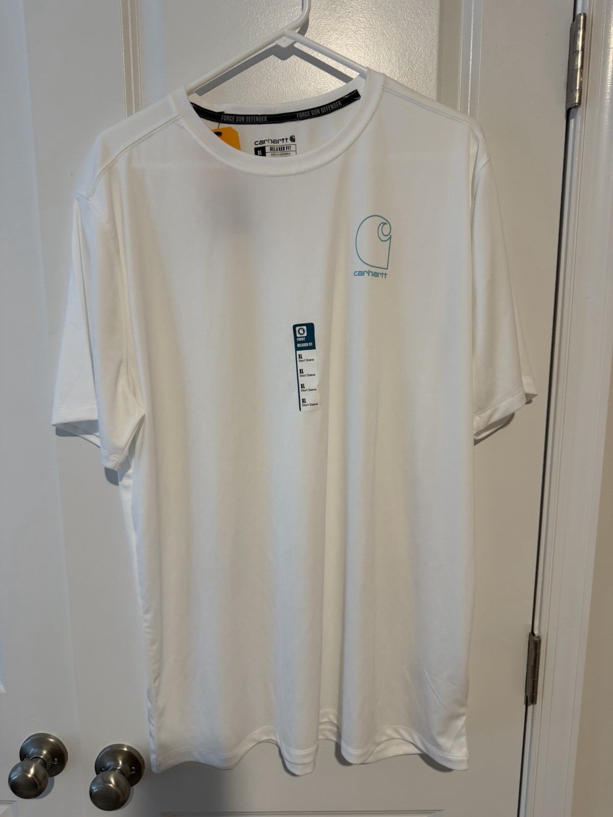 *NWT* Carhartt Force Sun Defender T-Shirt: Size XL, White, Anti-Odor, Sun Shirt