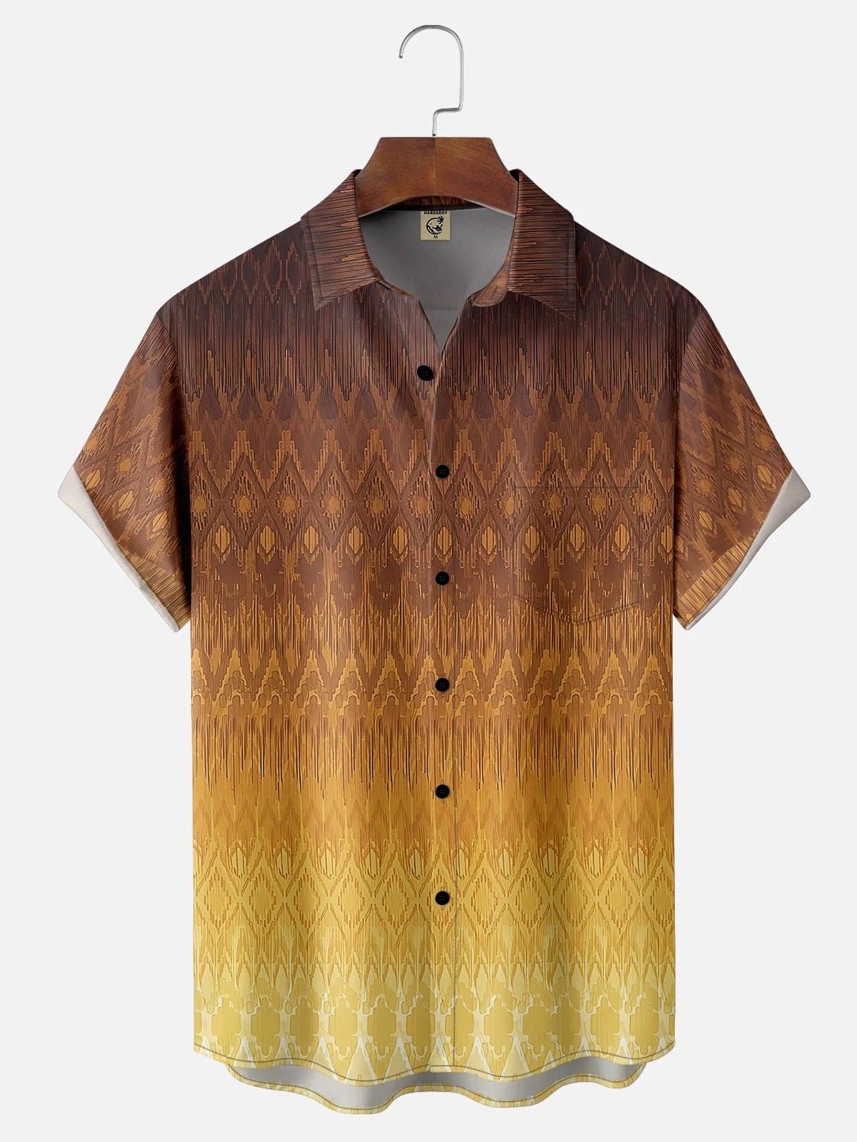 Classic Abstract Gradient Texture Casual Shirt