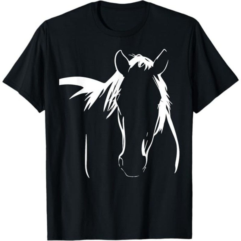 Elegant Horse Silhouette Graphic Art Design for Horse Lovers T-Shirt
