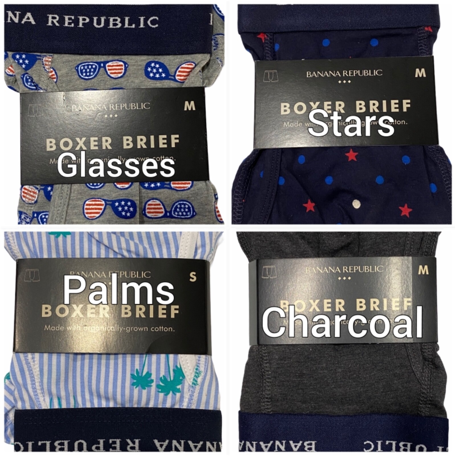 NWT BANANA REPUBLIC Knit Boxer Brief Underwear S-M-L-XL Assorted Colors/Prints