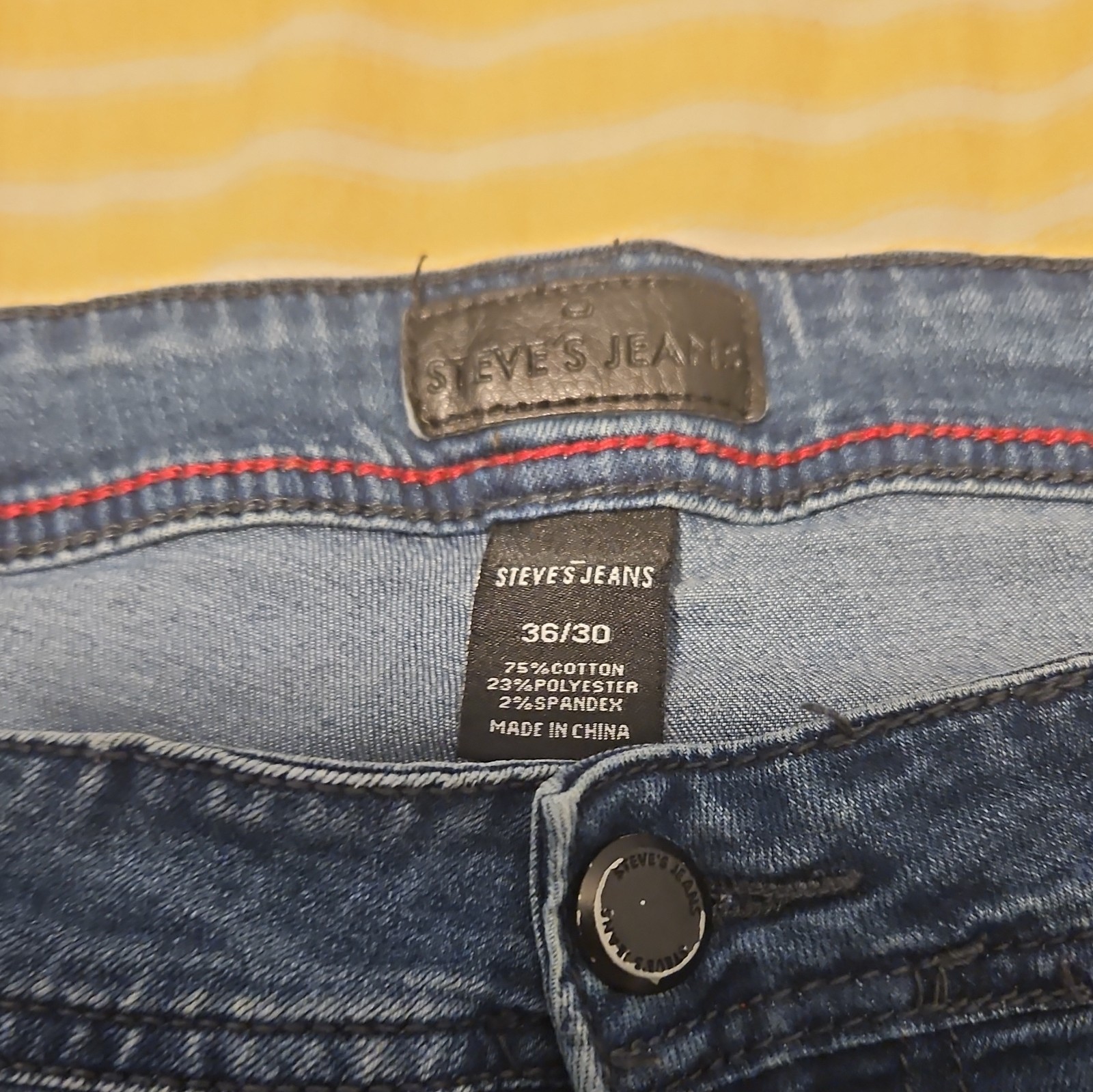 Steve’s Jeans Men’s Blue Denim Skinny Slim Fit Stretch Mid Rise 5-Pocket