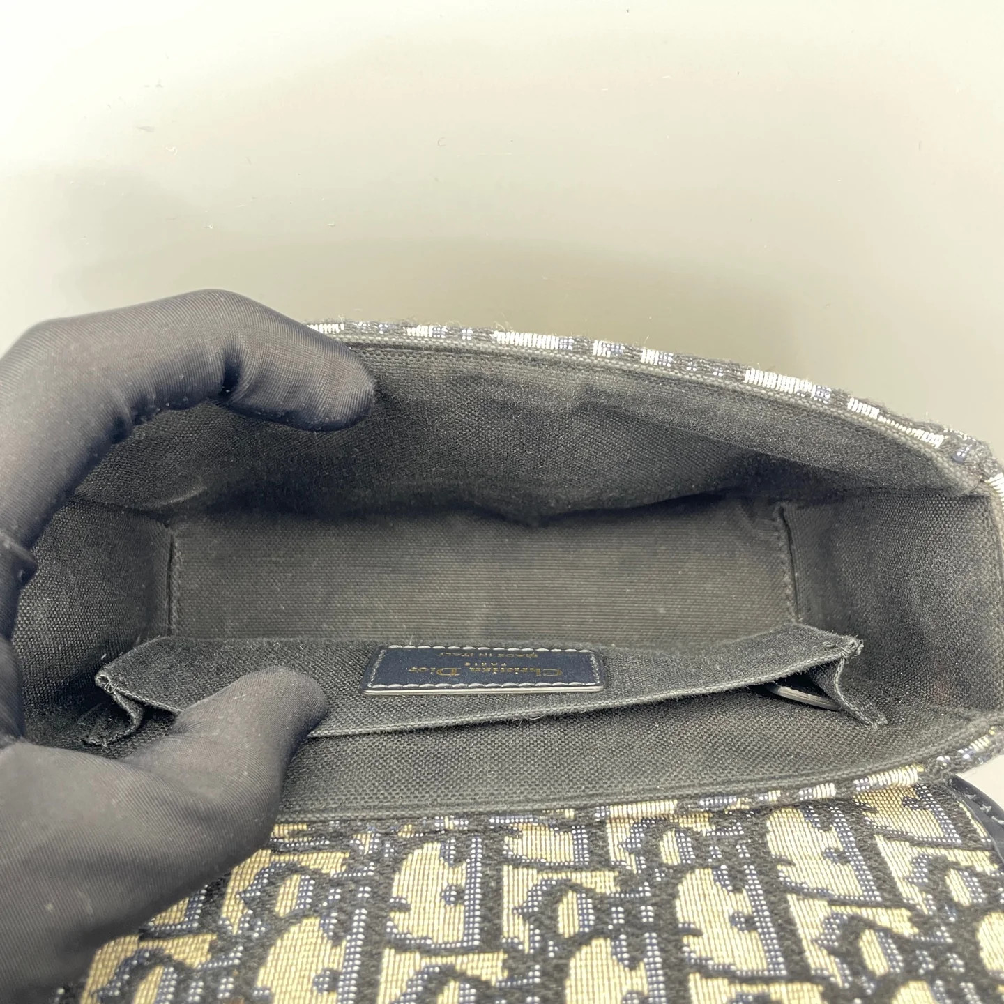 Dior 30 Montaigne Mini Box Bag Beige Navy Oblique (ym051726c3r)