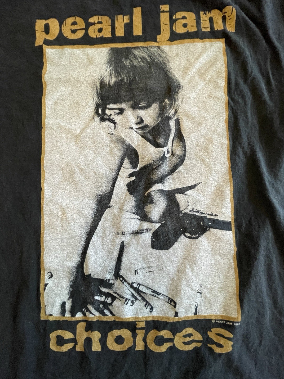 90s Pearl Jam Bootleg Choices T-Shirt L Crayons Not Guns Protest Grunge Tee