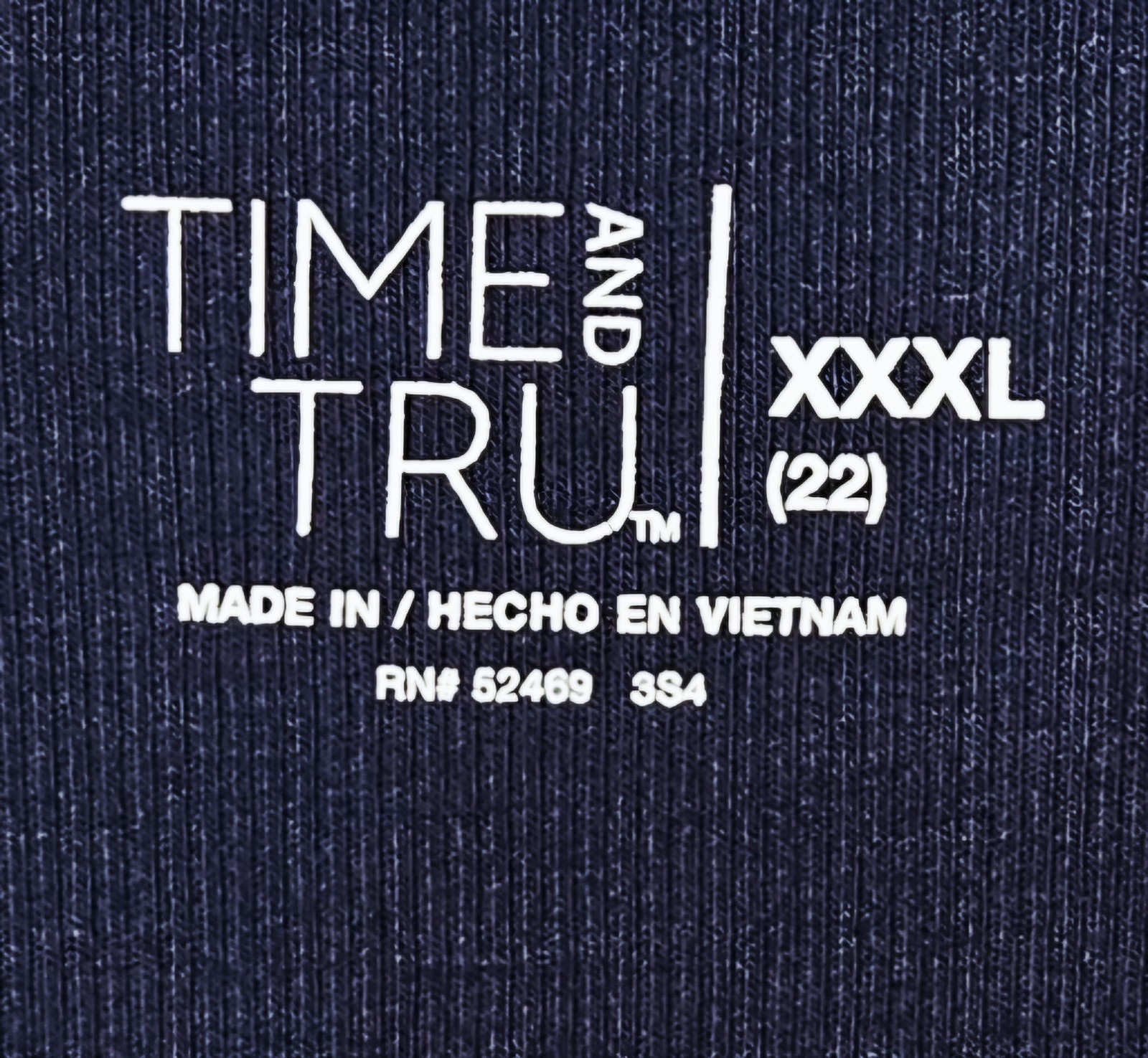 Time and Tru Regular / Plus Blue Fitted High Neck Rib Tank Top XS XL 2XL or 3XL